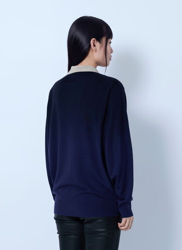 LN-CC® - Acne Studios: Silk Blend Polo Knit - Navy Acne Studios Silk Blend Polo Knit Navy acn0265061