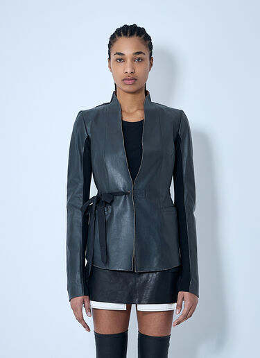 Rick Owens Leather Jacket Black ric0259009