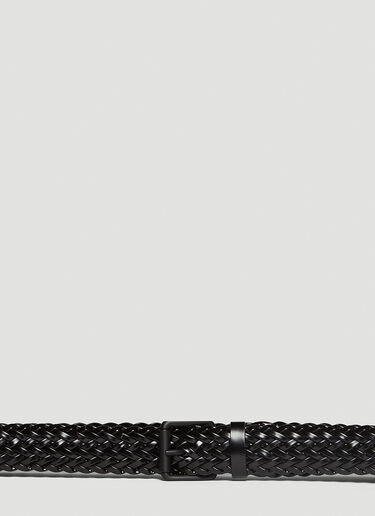 Bottega Veneta 带衬垫 Intrecciato 腰带 黑色 bov0146052
