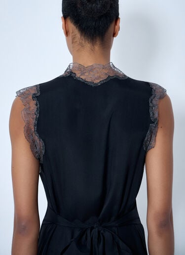 Maison Margiela Lace Trim Midi Dress Black mla0264002