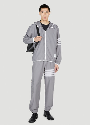 Packable Zip Up Jacket Thom Browne Packable Zip Up Jacket Dark Grey thb0151036
