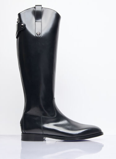 Dolce & Gabbana Knee-High Leather Boots Black dol0158008