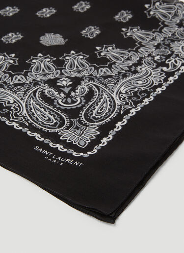 Saint Laurent Paisley Bandana Black sla0251184