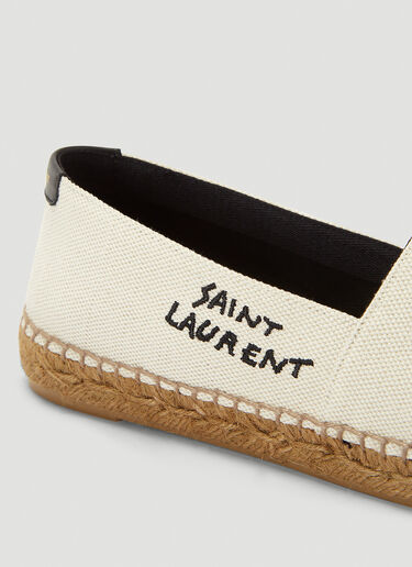 Saint Laurent Logo Espadrilles Shoes White sla0239067