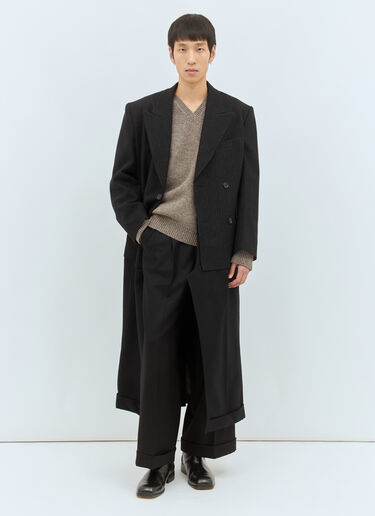 Junya Watanabe 对比色拼接精裁外套  黑色 jwn0158001
