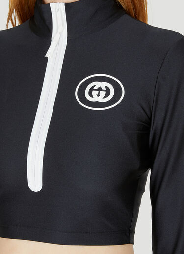 Sparkling Long Sleeve Track Top Gucci Sparkling Long Sleeve Track Top Black guc0250010