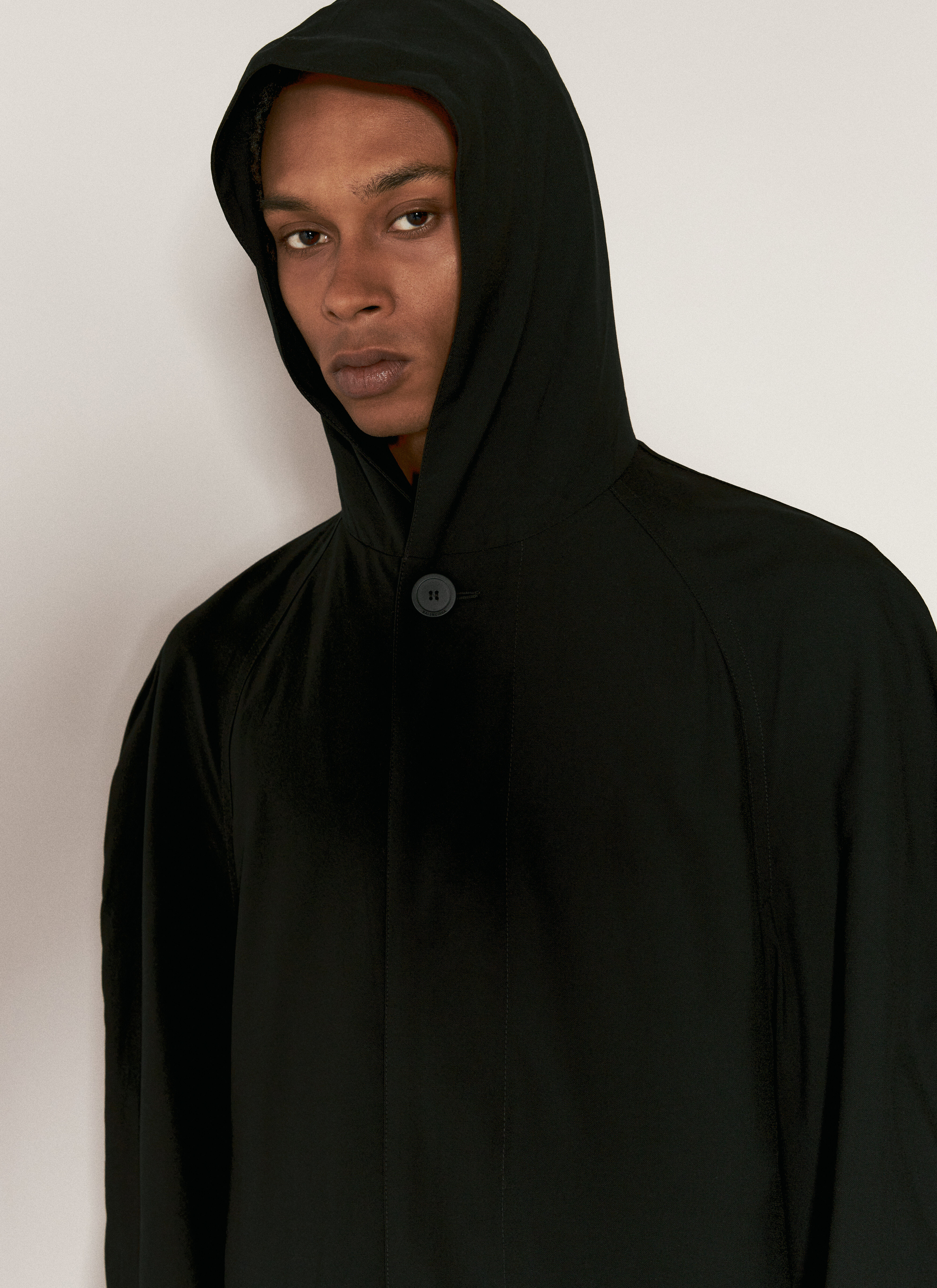Balenciaga hooded coat shop
