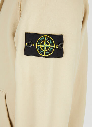 Stone Island Compass Patch Hooded Sweatshirt Beige sto0150028