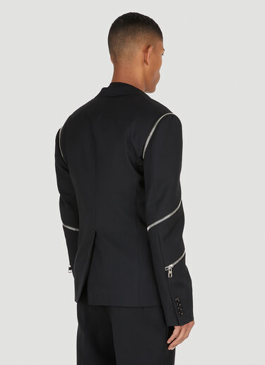 Alexander McQueen Zip Sleeve Blazer Black amq0148003
