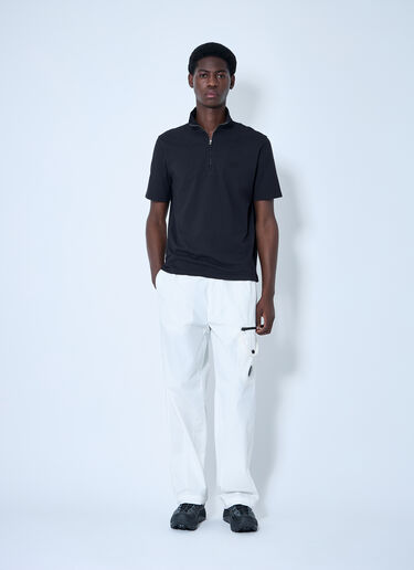 C.P. Company 1020 Half-Zip Polo Shirt Black pco0160006