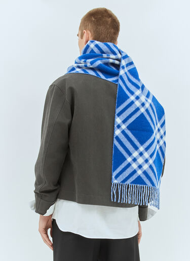 Burberry Check Cashmere Scarf Blue bur0158018