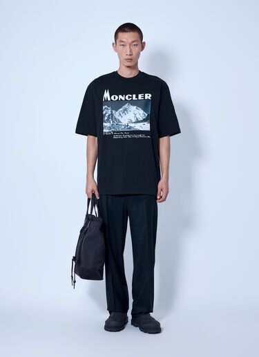 LN-CC® - Moncler RE/ICONS: K2 Print Short Sleeve Cotton Jersey T-Shirt - Black Moncler RE/ICONS K2 Print Short Sleeve Cotton Jersey T-Shirt Black mon0166067