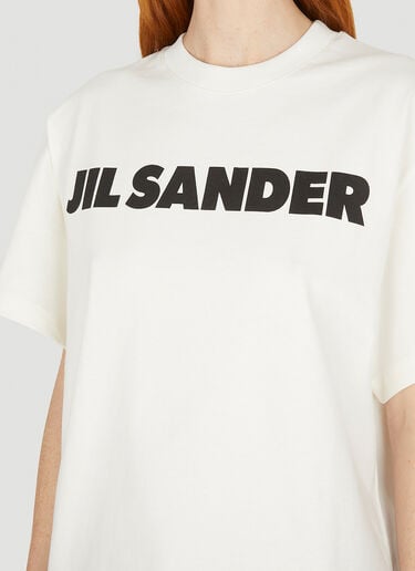 Jil Sander Logo Print T-Shirt Beige jil0252014