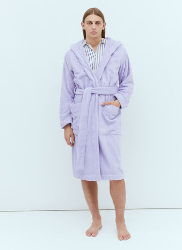 Tekla Hooded Bath Robe Purple tek0349012