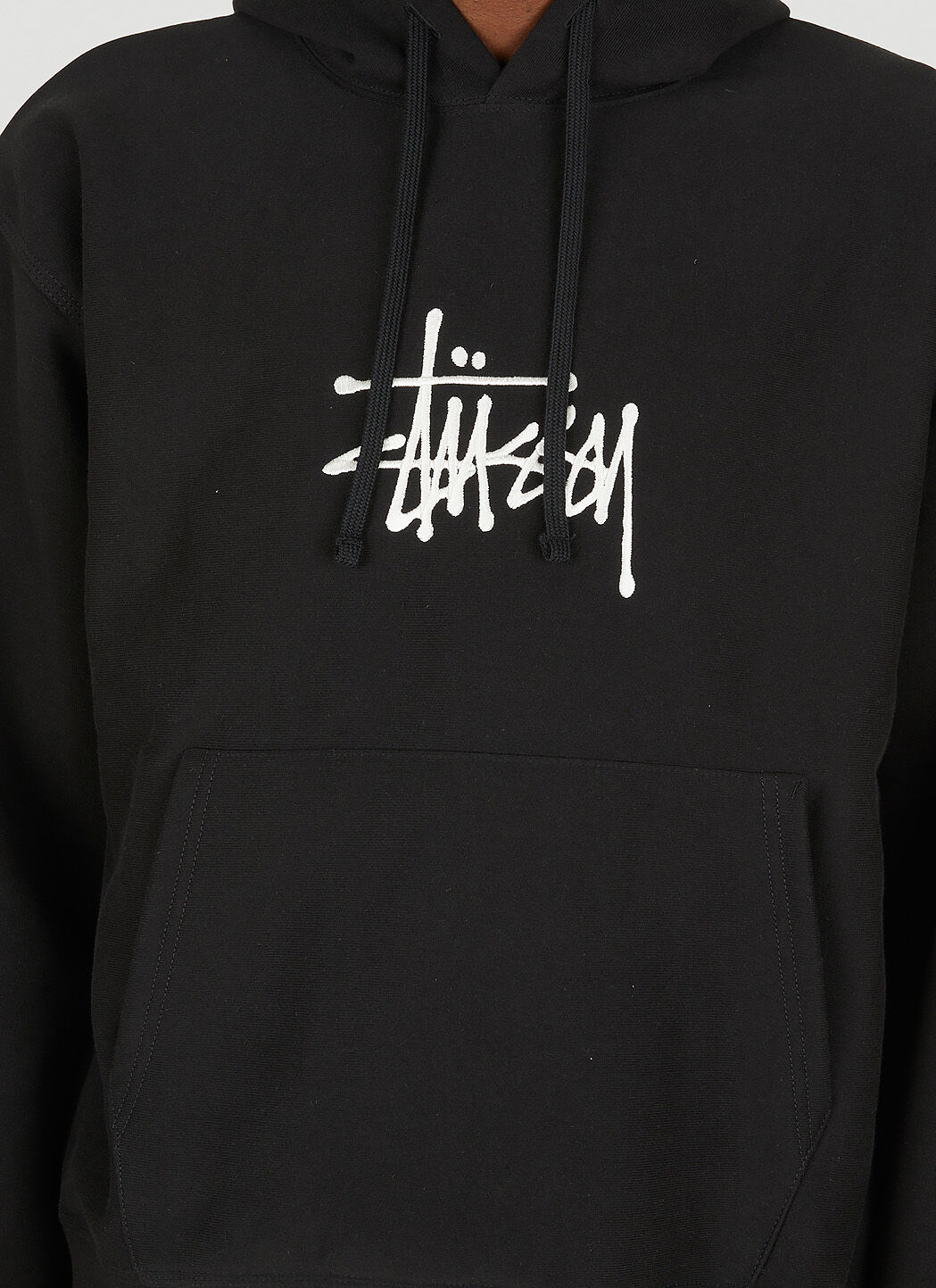 St ssy Basic Logo Hooded Sweatshirt in Black LN CC