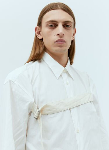 Dries Van Noten コットンストラップシャツ ホワイト dvn0154014