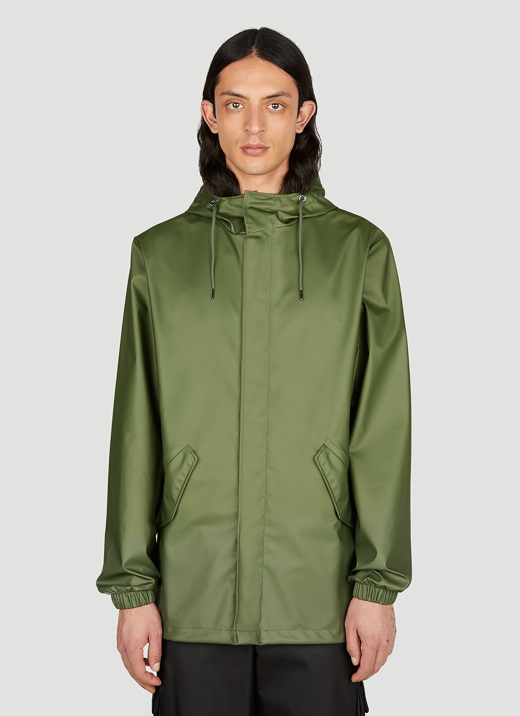 Rains フィッシュテールジャケット グリーン rai0356018