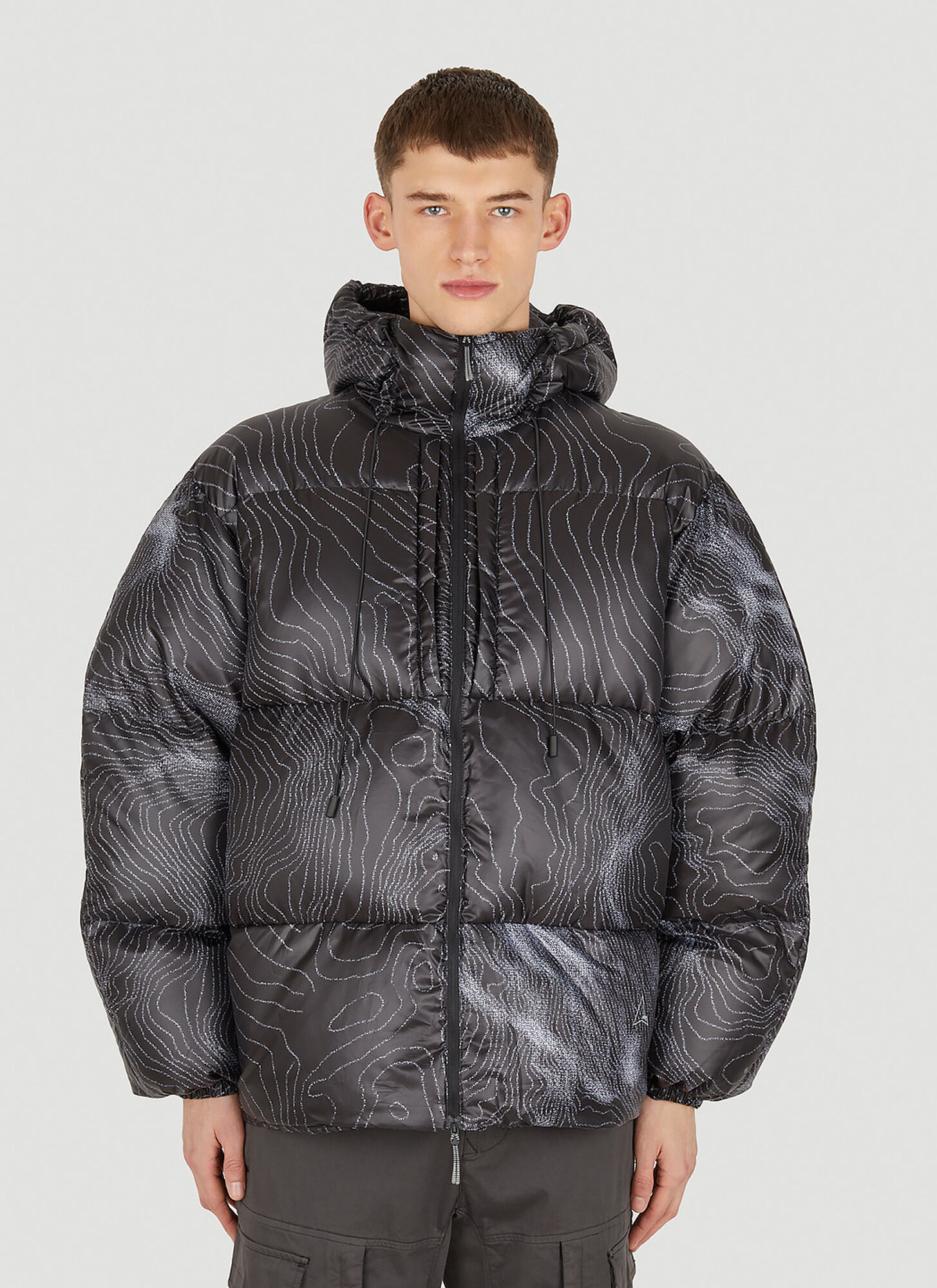 ROA ROA PRINTED DOWN JACKET MALE BLACKMALE