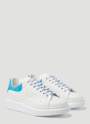 Alexander McQueen Oversized Velour Counter Sneakers Blue amq0248010