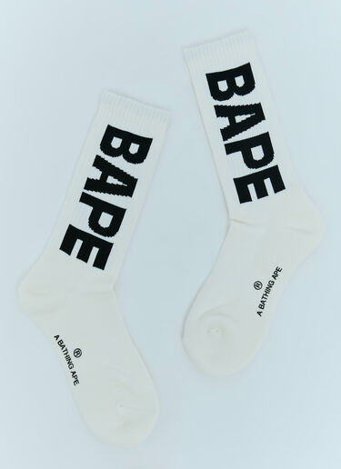 A BATHING APE® BAPE Socks White aba0154018