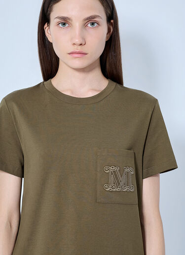 LN-CC® - Max Mara: Chest Pocket T-Shirt - Green Max Mara Chest Pocket T-Shirt Green max0265033