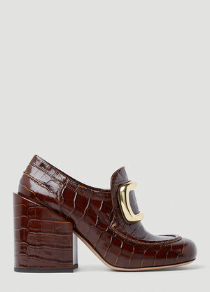 Sportmax Oliato High Heel Loafers Brown spx0253017