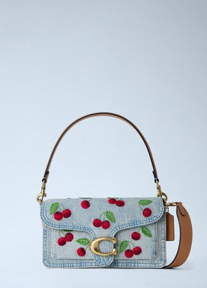 Coach Tabby Shoulder Bag 26 With Cherry Embroidery Blue coa0264025