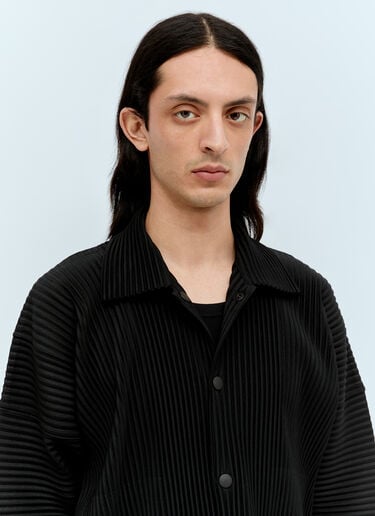 Homme Plissé Issey Miyake 월간 색상: 2월 플리츠 셔츠 블랙 hmp0156011