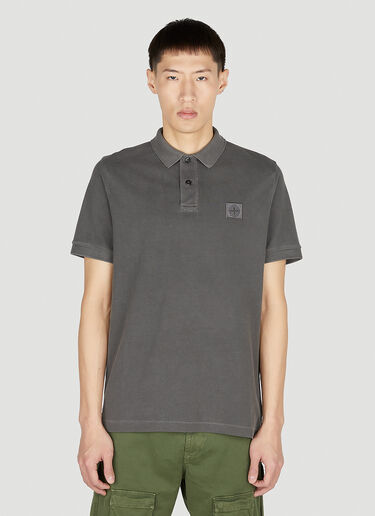 Stone Island Compass Patch Polo Shirt Grey sto0152075