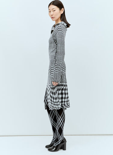 Burberry 뒤틀린 하운드투스 미디 원피스 그레이 bur0255032