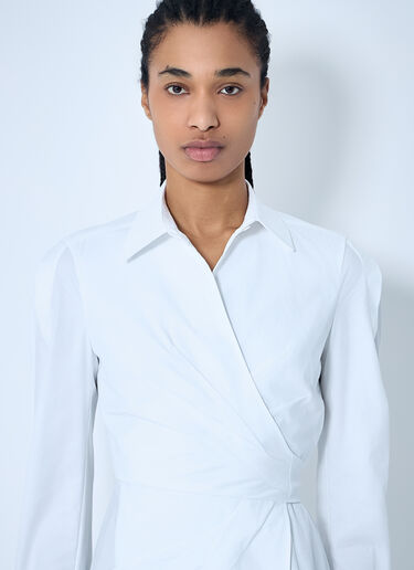 Max Mara Poplin Shirt Dress White max0260036