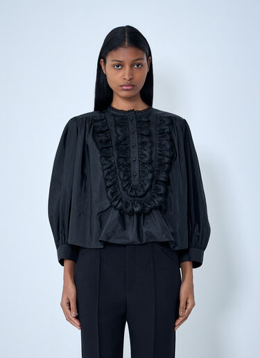 Chloé Ruffled Detail Blouse Black chl0263015