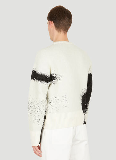 Alexander McQueen [그래피티] 스프레이 스웨터 블랙 amq0150012