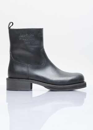 Vivienne Westwood 油蜡皮革靴子 灰色 vvw0156010