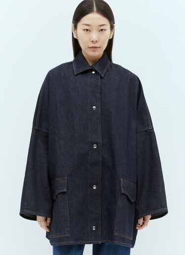 TOTEME Denim Overshirt Jacket Blue tot0255025
