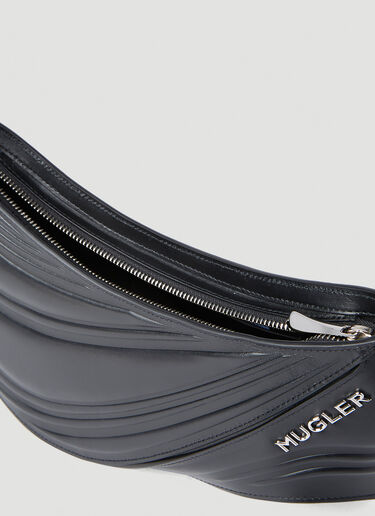Mugler 中号 Spiral Curve 01 单肩包 黑色 mug0252045