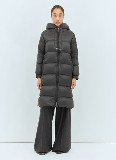 Max Mara Long Water-Repellent Down Coat Black max0258028