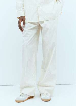 Tekla x Birkenstock Stripe Pants Cream tek0355007
