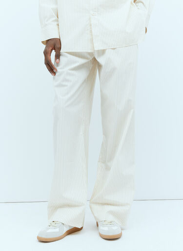 Tekla x Birkenstock Stripe Pants Cream tek0355007