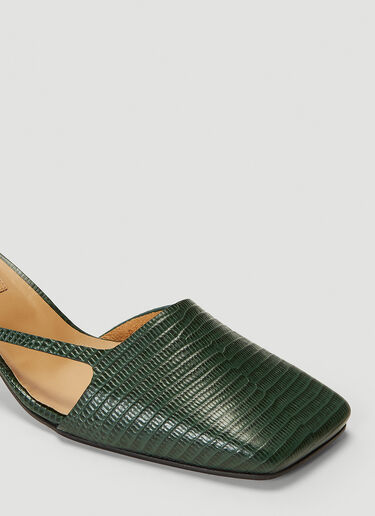 Reike Nen Cut-Out Heeled Mules Green rkn0241004