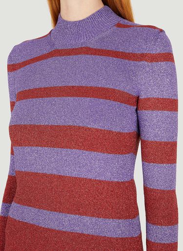 Metallic Stripe Long Dress Rabanne Metallic Stripe Long Dress Red pac0251001