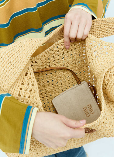 Miu Miu Crochet Shoulder Bag Beige miu0256018