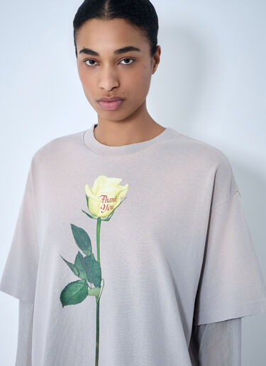 Acne Studios Layered Graphic T-Shirt Grey acn0264041
