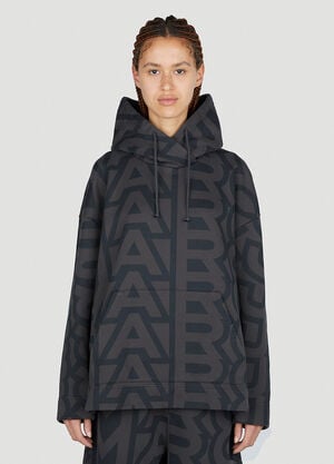 Marc Jacobs Monogram Oversized Hooded Sweatshirt Black mcj0258004
