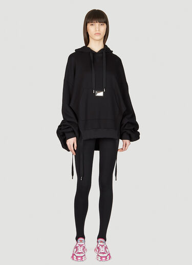 Dolce & Gabbana Logo Plaque Hooded Sweatshirt Black dol0253011