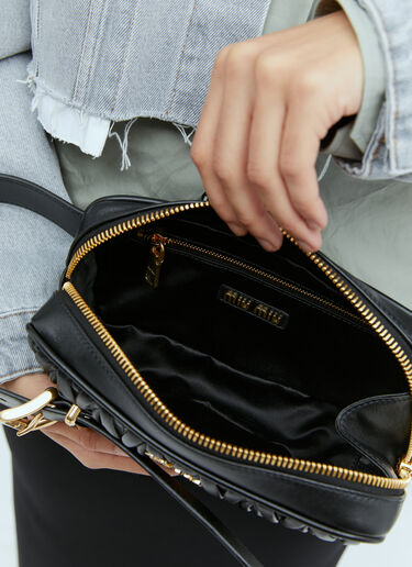 Miu Miu Matelassé Nappa Leather Clutch Black miu0254056