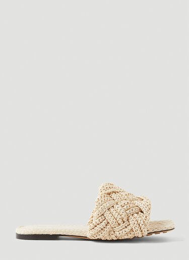 Lido Flat Sandals Bottega Veneta Lido Flat Sandals Cream bov0251078