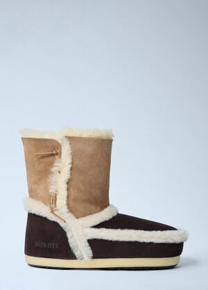 Moon Boot EVX Patch Low Nylon Boots Brown mnb0362013