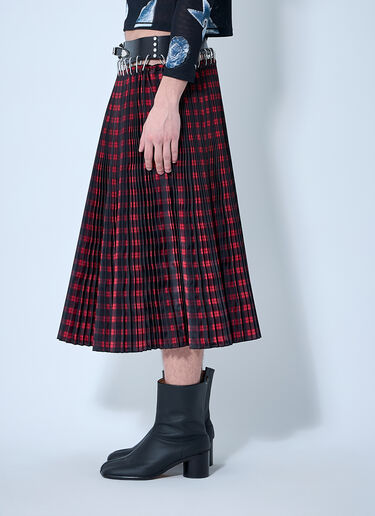 Chopova Lowena Split Carabiner Midi Skirt Red cho0360006