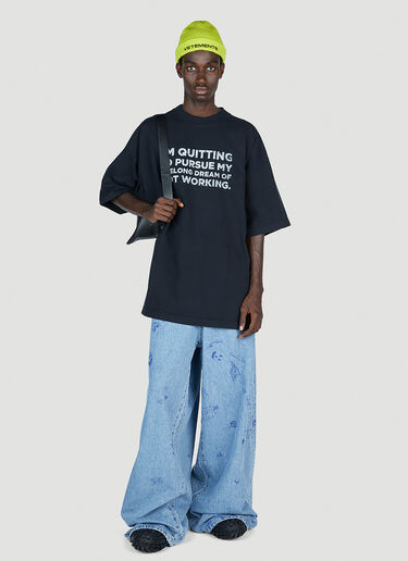 Vetements Quitting T-Shirt Black vet0154013